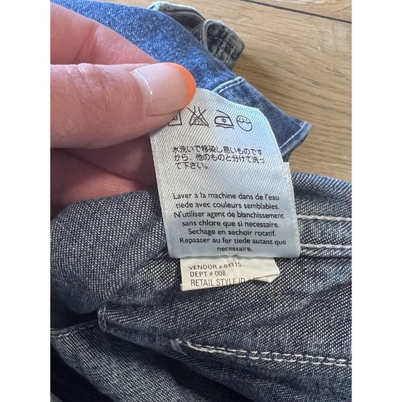 VTG Eddie Bauer Denim Vest Womens Size XS Button Sleeveless Pockets 90s - Picture 13 of 14